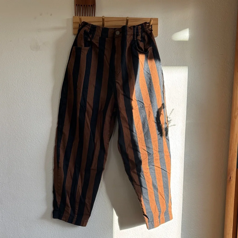 Beyond Nine Remy Rust & Black Stripe Jeans - Picture 1 of 7